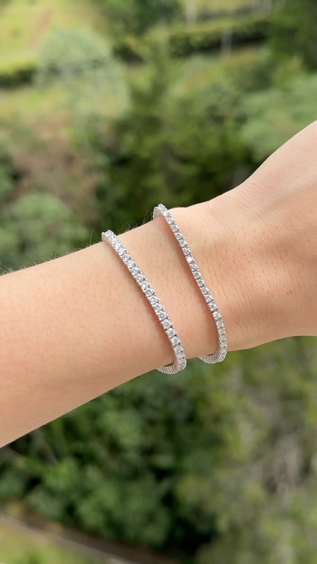 Pulsera tenis moissanitas.