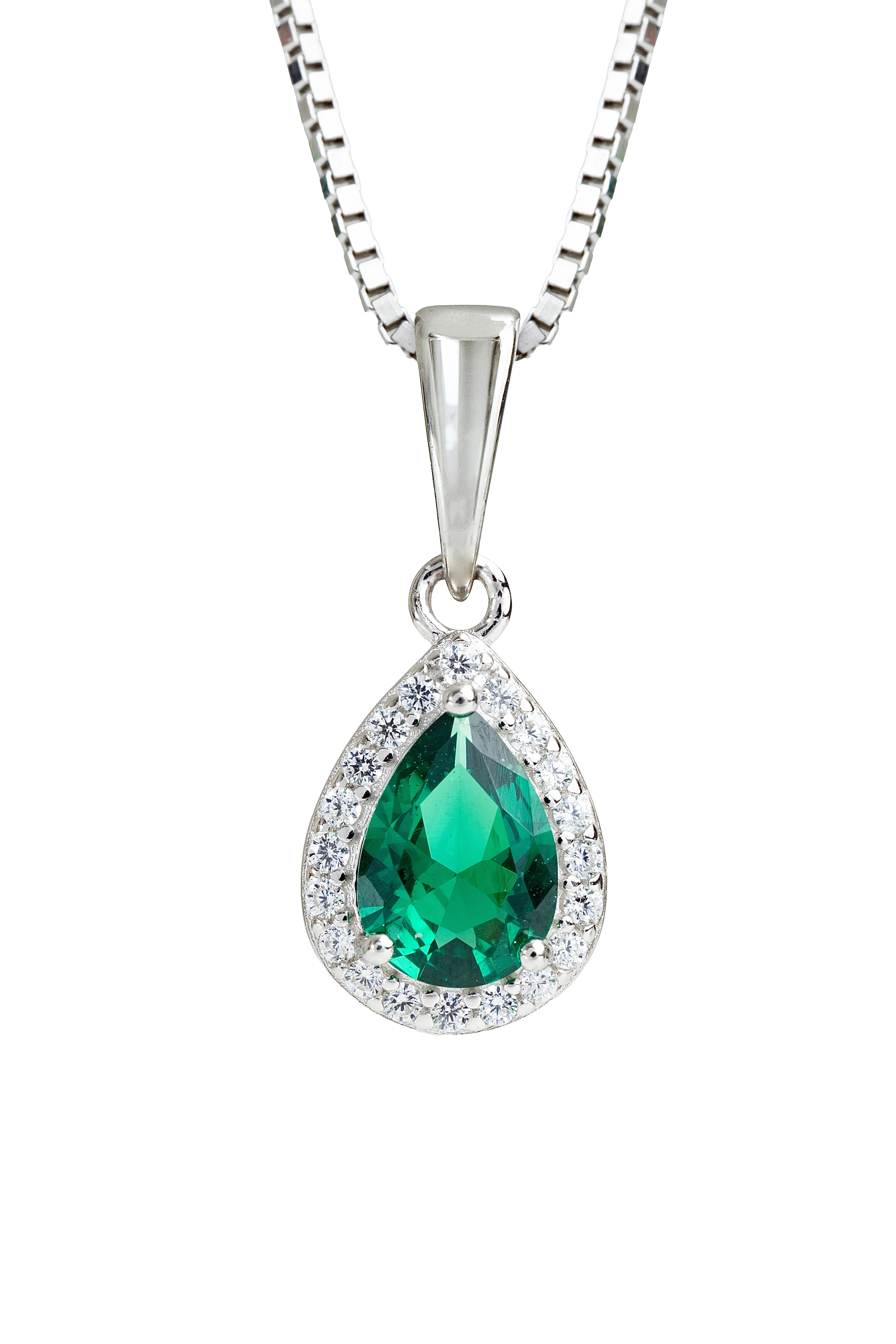 Collar gota esmeralda.