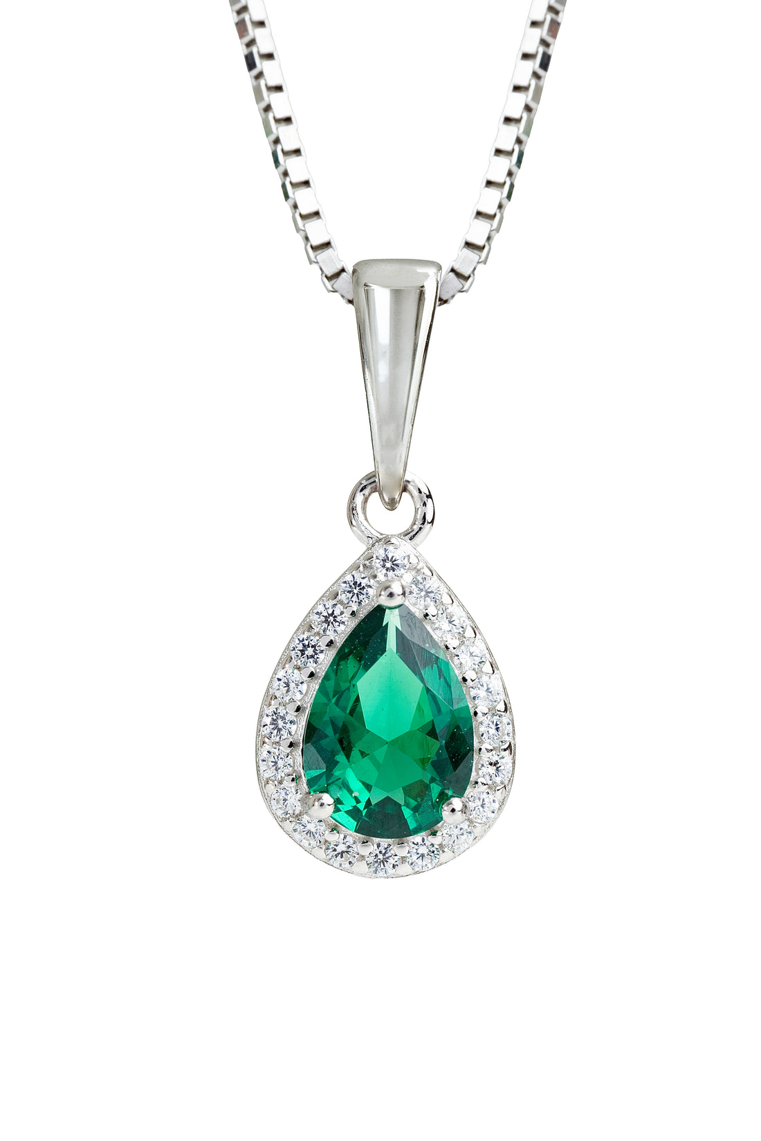 Collar gota esmeralda.