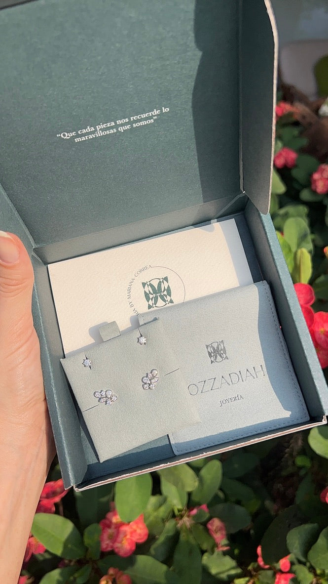 Pendientes de moissanitas.