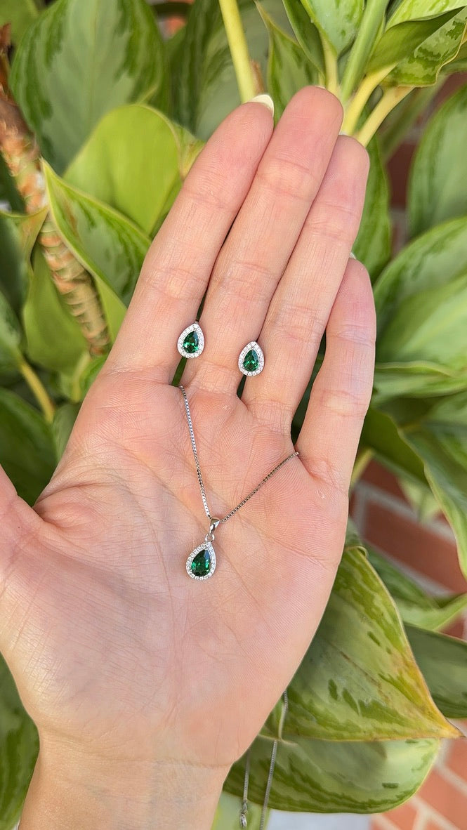 Set halo gota esmeralda.