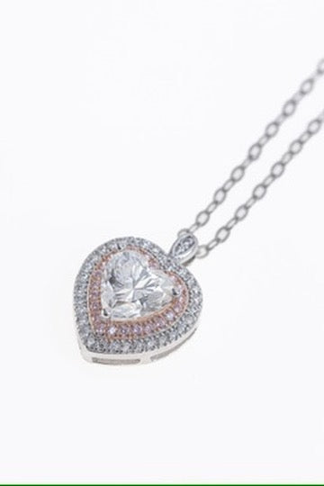 Set halo corazón moissanita.