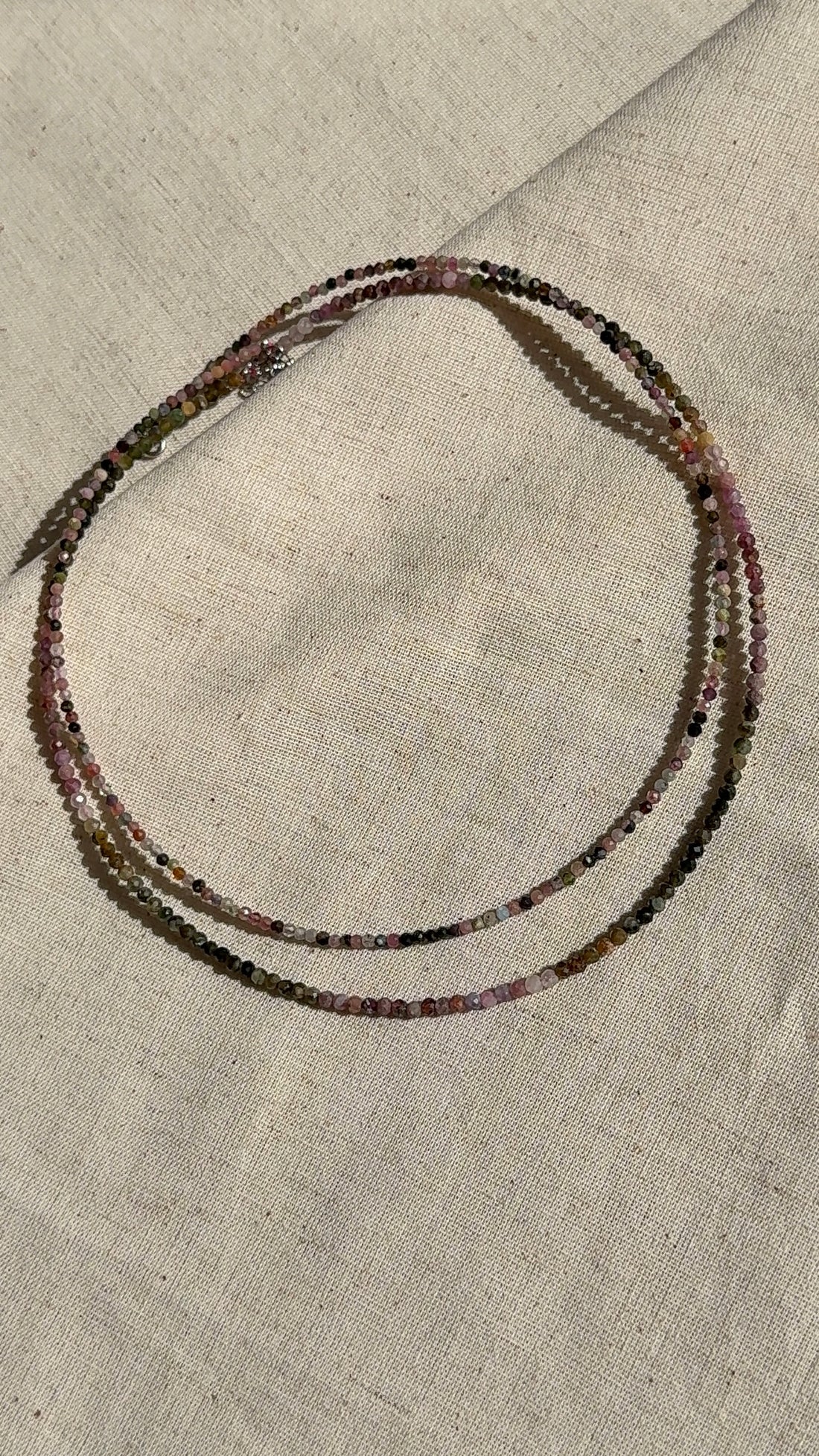 Collar piedras naturales 3mm faceteadas.