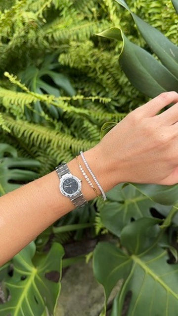 Pulsera tenis moissanitas.