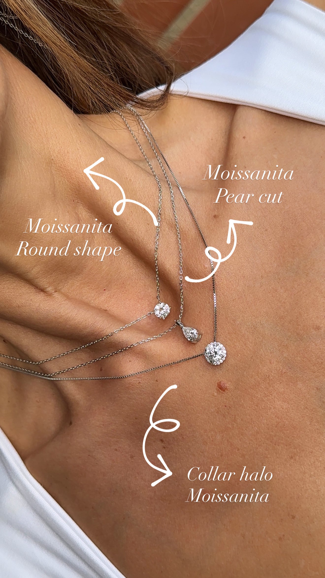 Set gota moissanita.