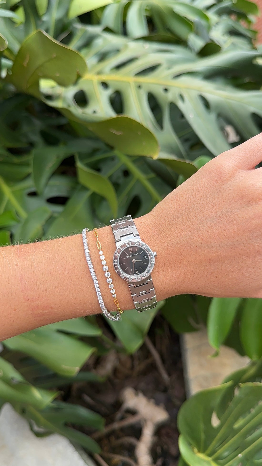 Pulsera clips moissanitas.