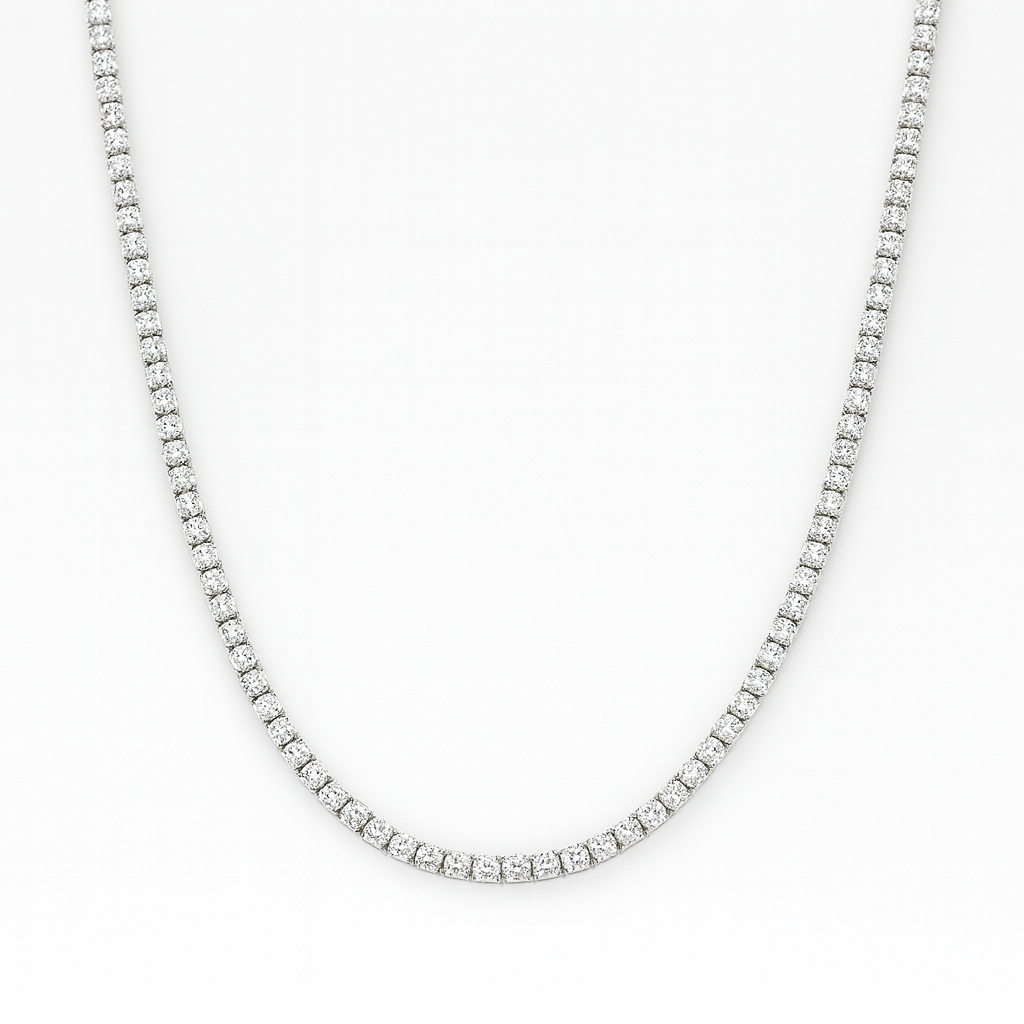 Collar tenis moissanitas 2mm.