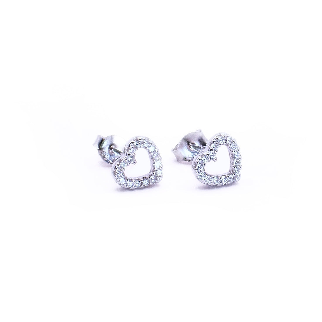 Pendientes corazon borde circones.