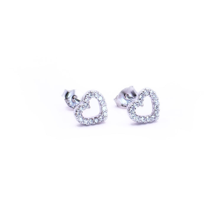 Pendientes corazon borde circones.