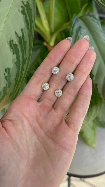 Set halo moissanita.