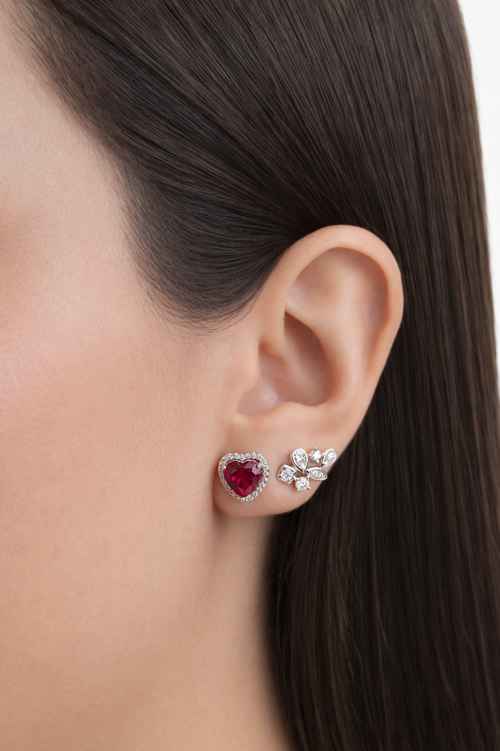 Pendientes Corazón Rubí.