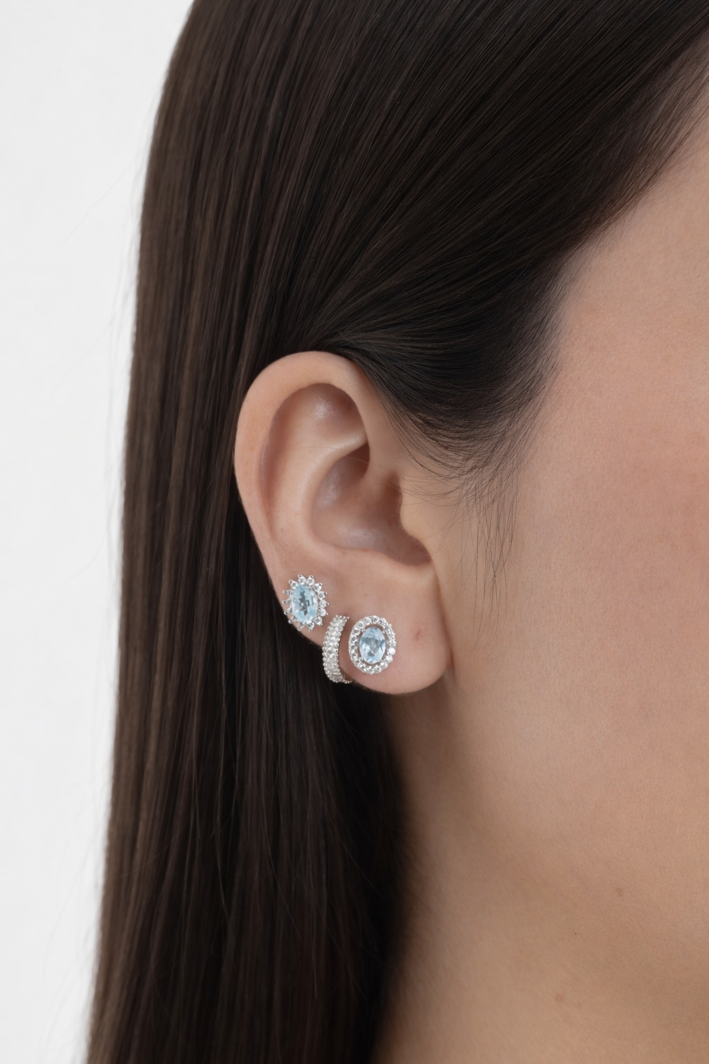 Set halo topacio natural.