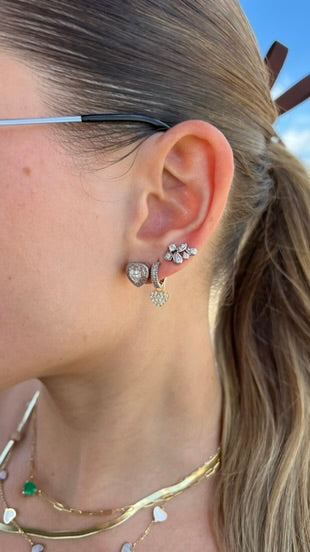 Set halo corazón moissanita.