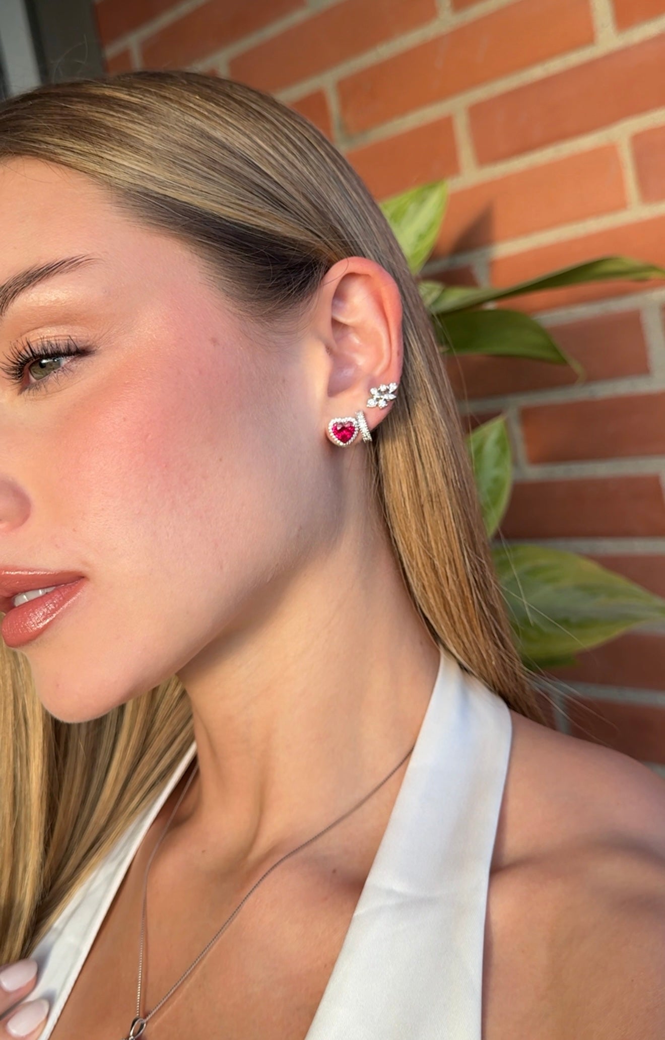 Pendientes Corazón Rubí.