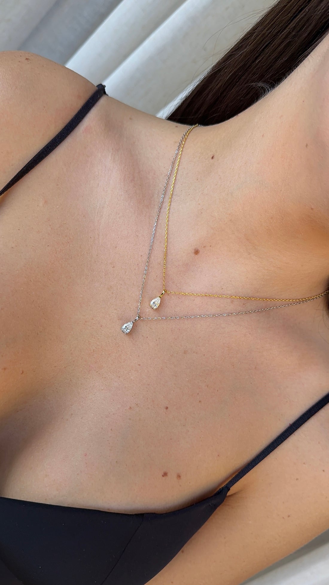 Set gota moissanita.