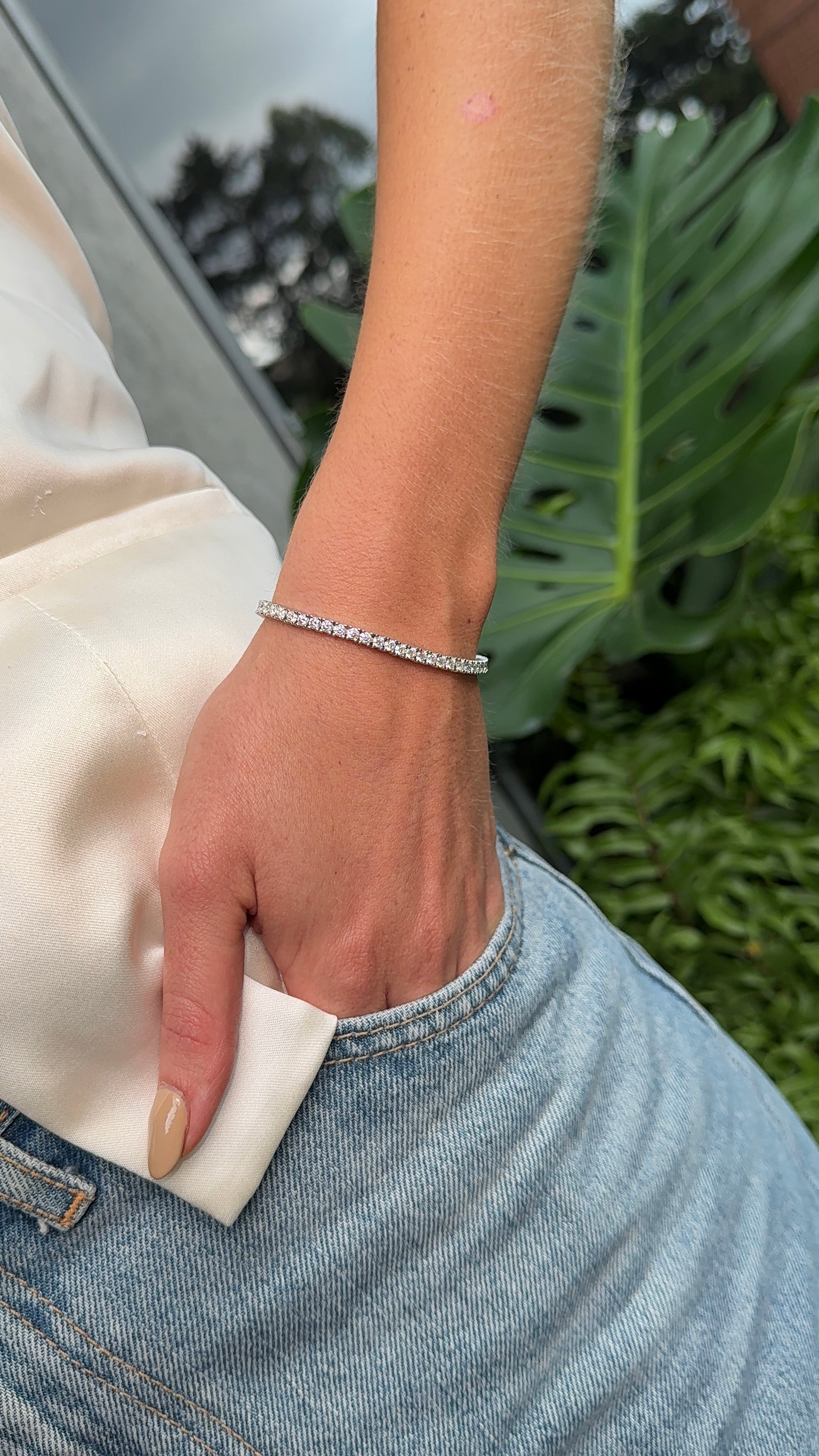 Pulsera tenis moissanitas.