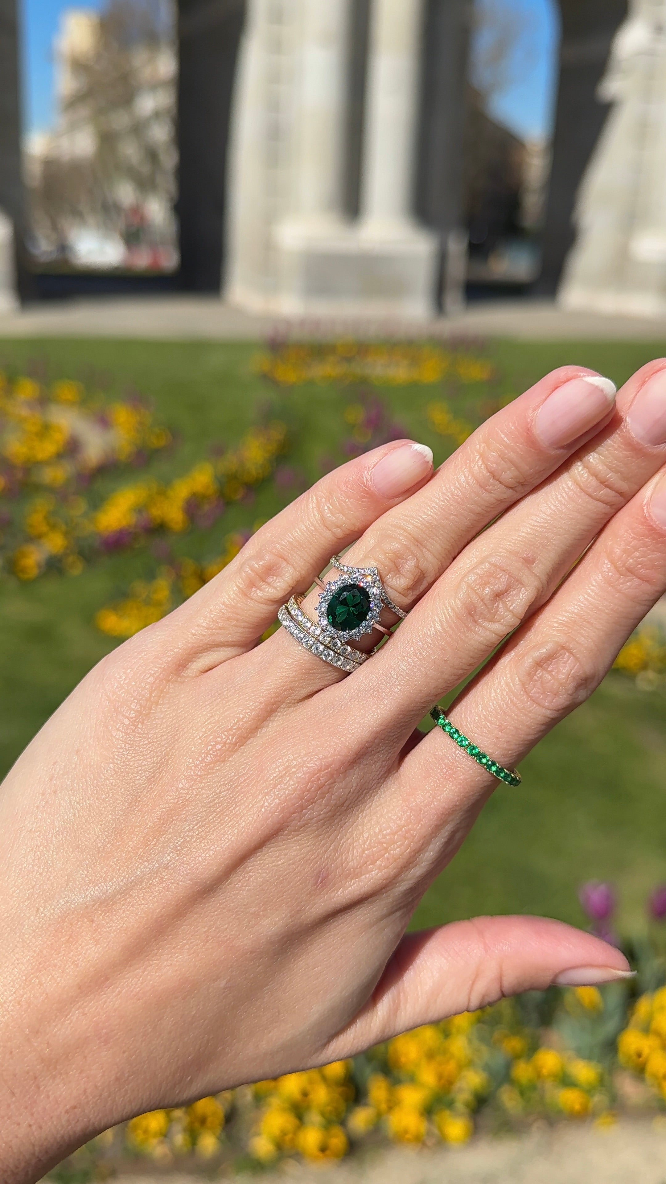 Anillo cintillo circones