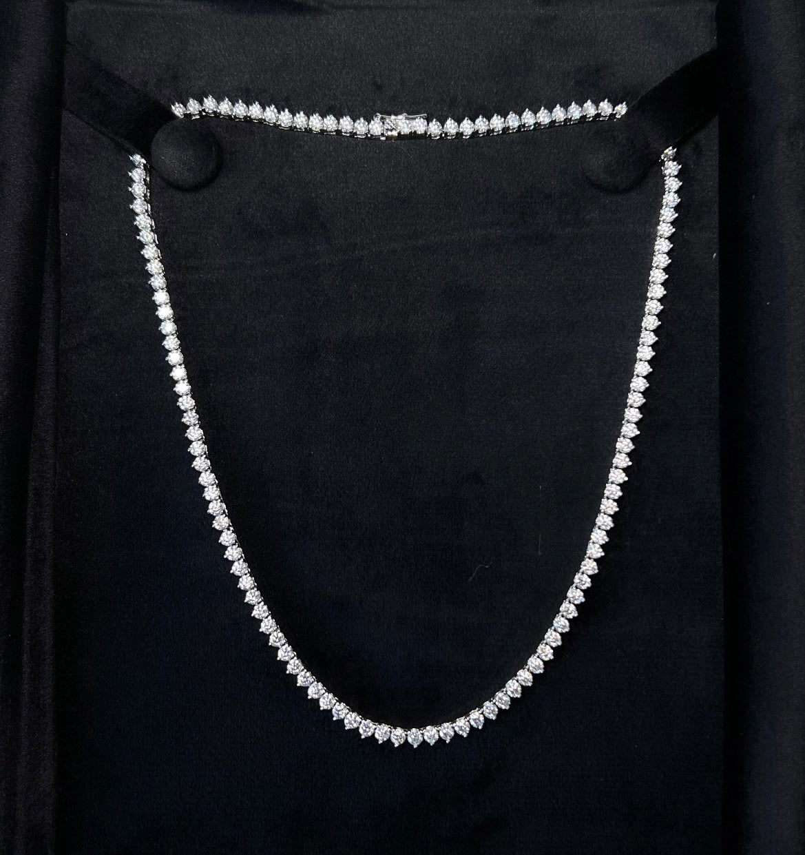 Collar tenis moissanitas 3mm.