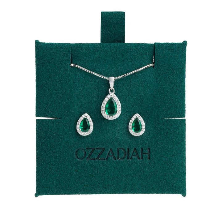 Set halo gota esmeralda.