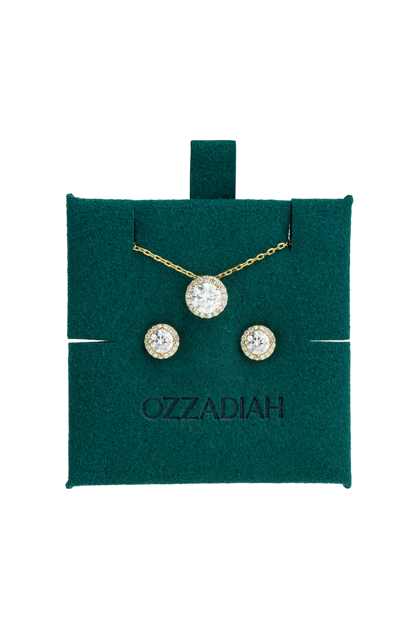 Set halo moissanita.