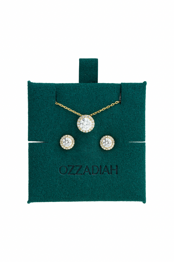 Set halo moissanita.