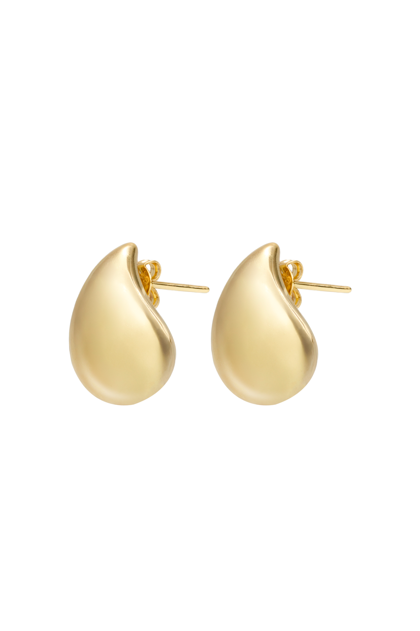 Pendientes gota dorada.