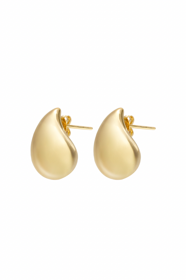 Pendientes gota dorada.