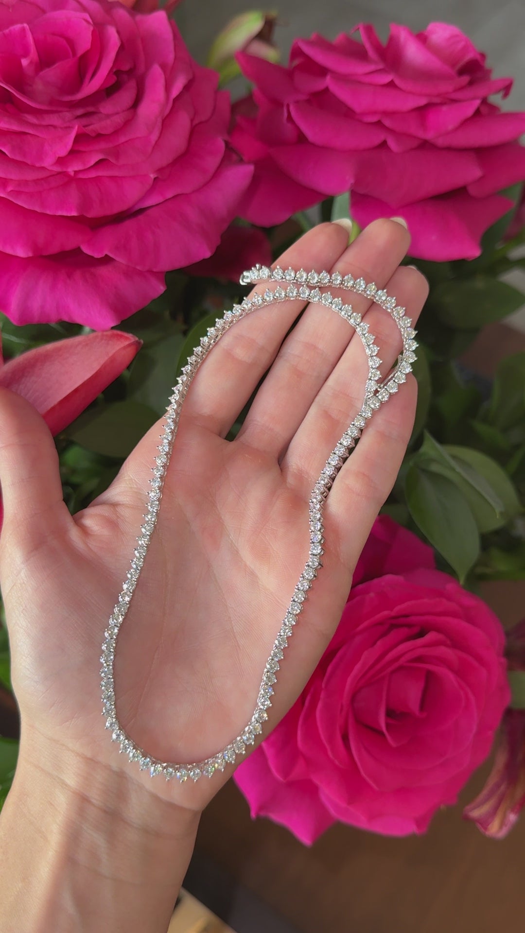 Collar tenis moissanitas 3mm.