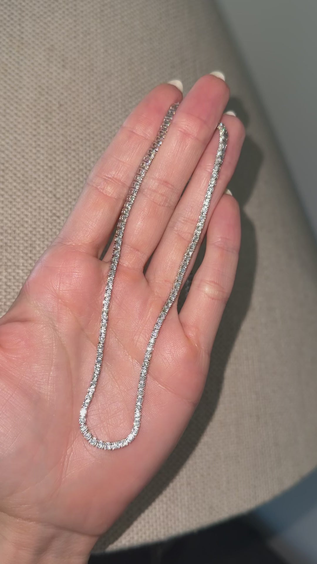 Collar tenis moissanitas 2mm.