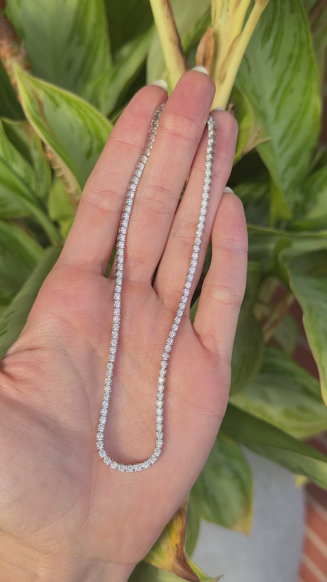 Collar tenis moissanitas 2mm.