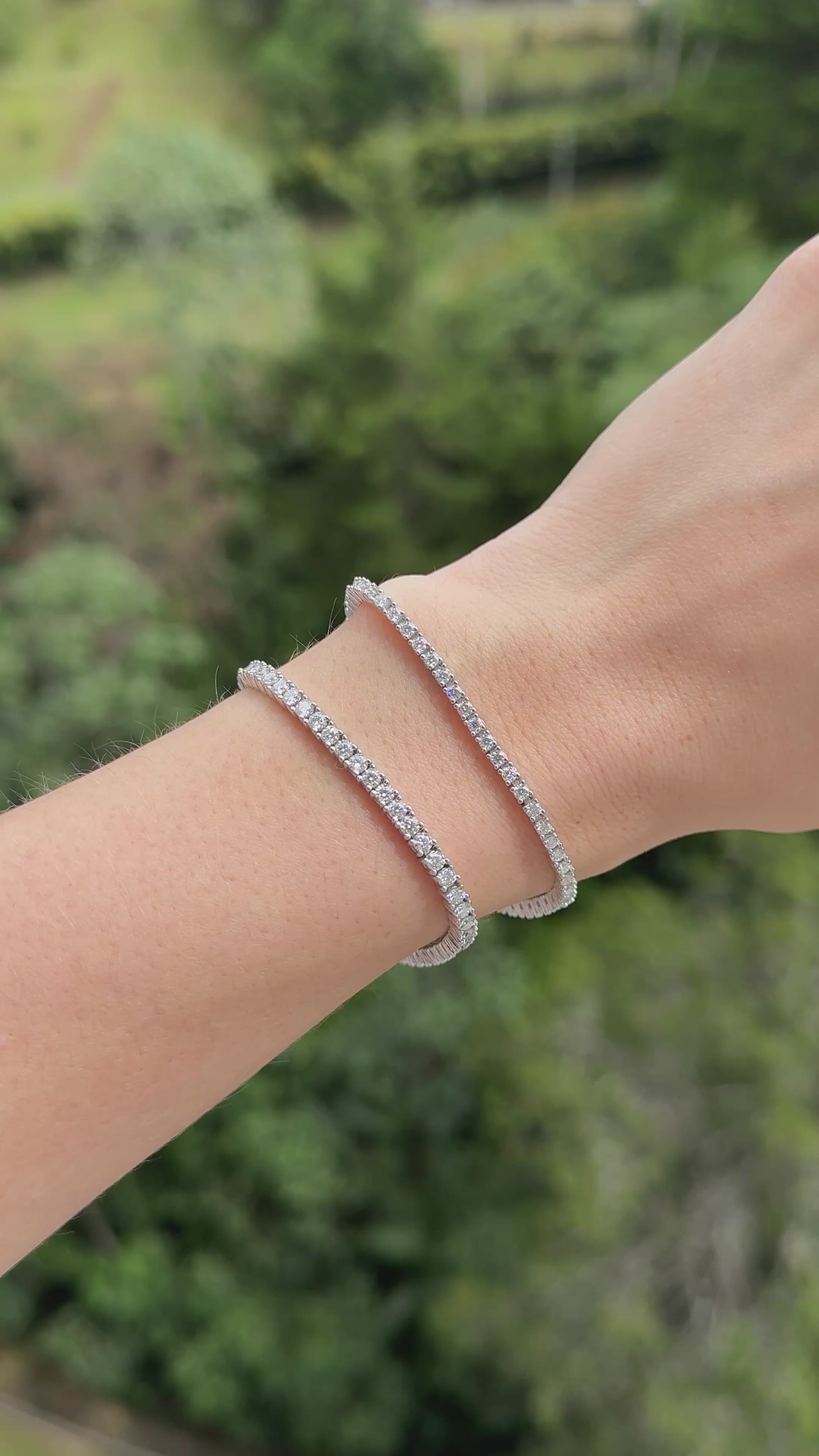 Pulsera tenis moissanitas.