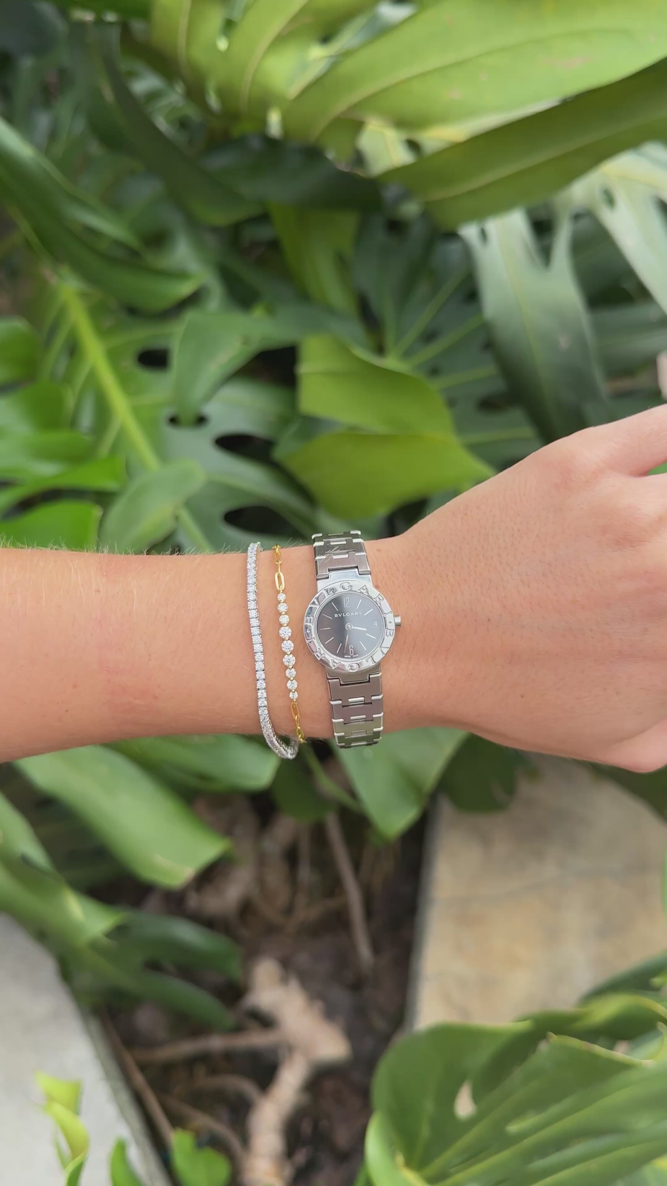 Pulsera clips moissanitas.