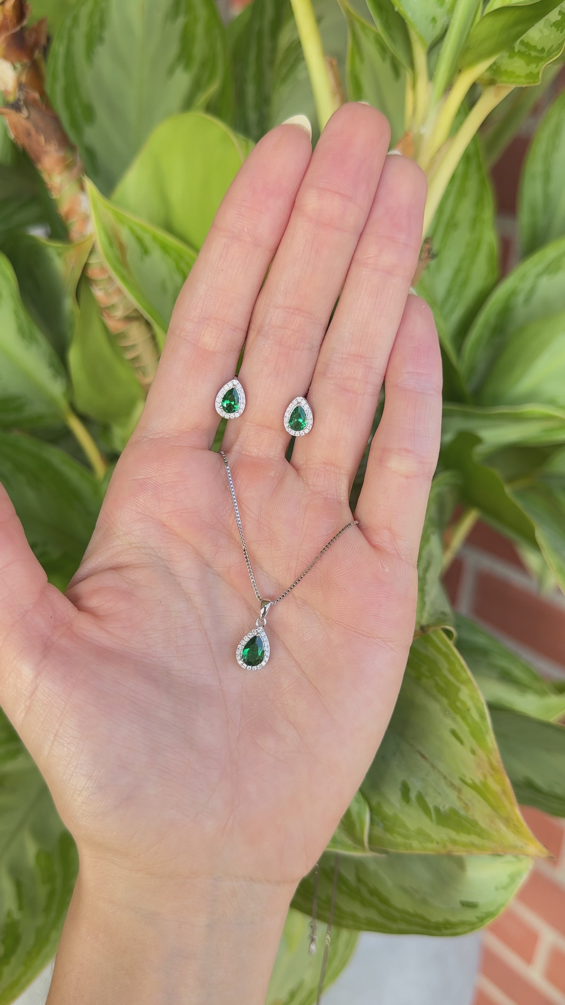 Set halo gota esmeralda.