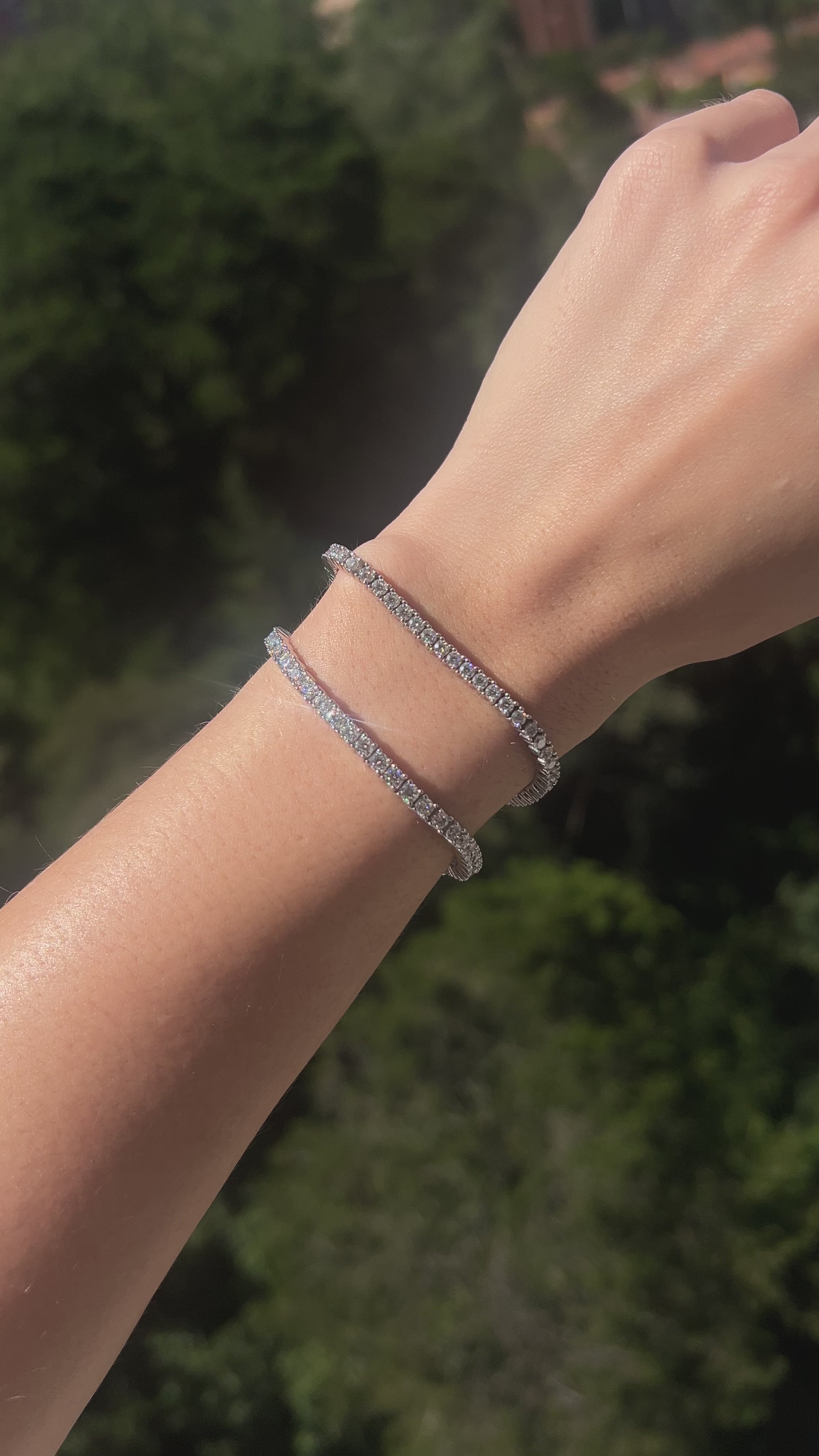 Pulsera tenis moissanitas.